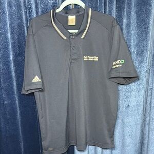 Adidas VTG OG TECH AMD DELL POWER EDGE Men's Blue Polo Shirt